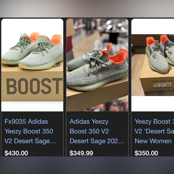 adidas gazelle silver green womens adidas Yeezy Boost 350 V2 Desert Sage – Private Selection main image 1